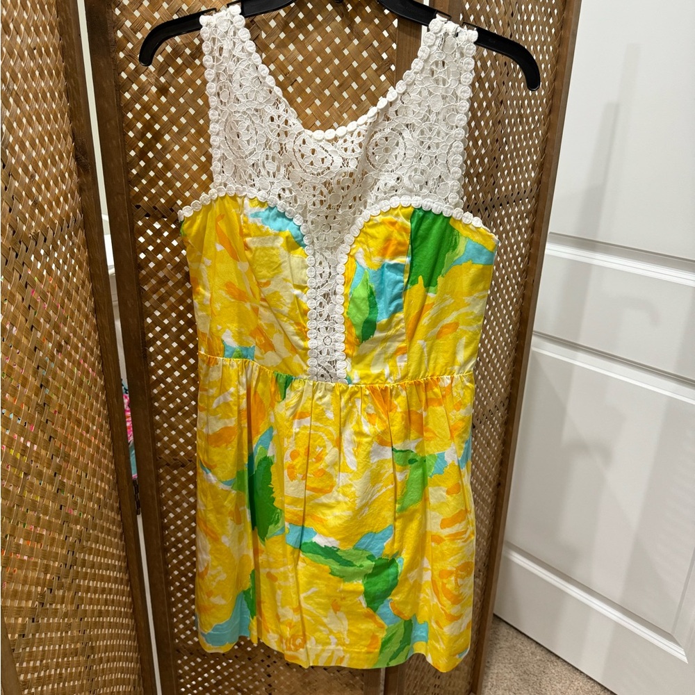 Lilly Pulitzer Raegan dress in Sunglow Yellow First Impressions